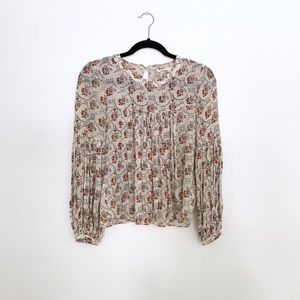 Floreat Anthropologie Beaded Peasant Blouse